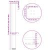 vidaXL Bartischbeine 4 Stk. Naturstahl 100-102 cm Stahl