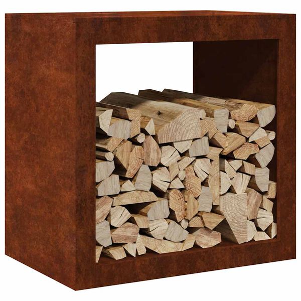 vidaXL Brennholzregal 60x40x60 cm Wetterfester Stahl