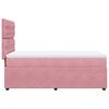 vidaXL Boxspringbett mit Matratze Rosa 90x190 cm Samt