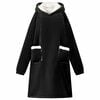 vidaXL Decken-Hoodie Schwarz L Fleece und Flanell