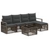 vidaXL Gartensofa-set 6 pcs Grau Poly-Rattan