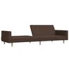 vidaXL Schlafsofa 2-Sitzer Braun Stoff