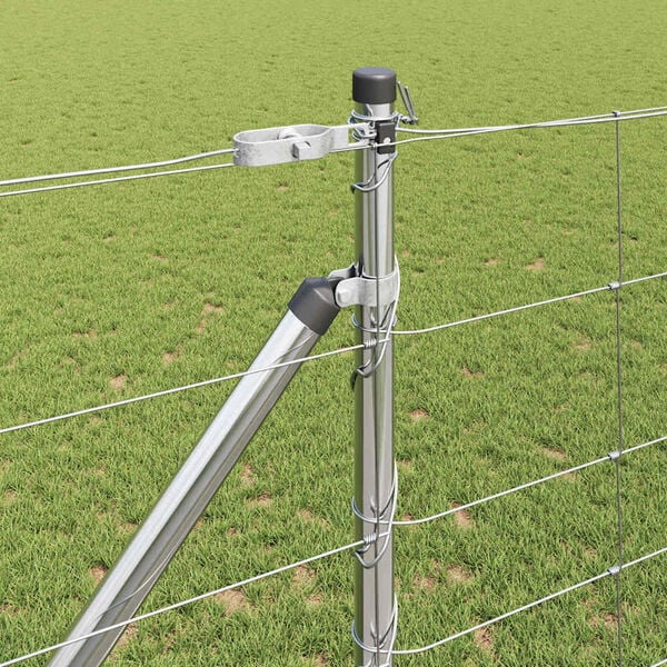 vidaXL Zaunpfosten Galvanisiert 25 x 1,2 m Stahl