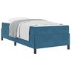 vidaXL Bettrahmen mit Matratze Dunkelblau 80 x 200 cm Stoff
