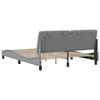 vidaXL Bettgestell mit LED ohne Matratze Hellgrau 160x200 cm Stoff