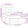 vidaXL Boxspringbett mit Matratze & LED Creme 120x190 cm Stoff