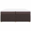 vidaXL Boxspringbett mit Matratze Dunkelbraun 200x200 cm Stoff