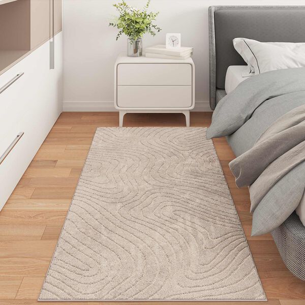 vidaXL Bereichsteppiche PALMERAS Beige 200 x 80 cm Polyester