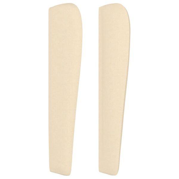 vidaXL Kopfteil mit Ohren Creme 183x23x118/128 cm Stoff
