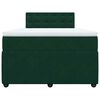 vidaXL Boxspringbett mit Matratze Dunkelgr&uuml;n 120x190 cm Samt