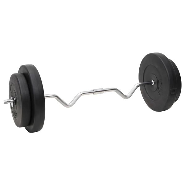 vidaXL Langhantel und Kurzhantel mit Gewichten 90 kg