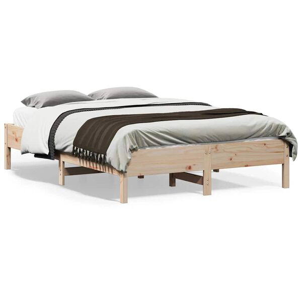 vidaXL Massivholzbett ohne Matratze 140x190 cm Kiefernholz