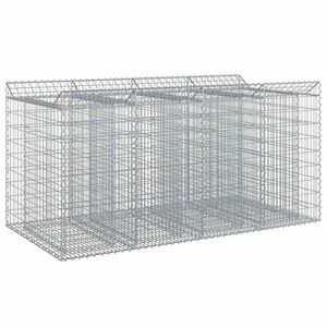 vidaXL Gabionen-Hochbeet 2 stk. 200 x 100 x 100 cm Verzinkter Stahl