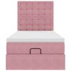 vidaXL Ottoman-Bett mit Matratzen Rosa 90x190 cm Samt