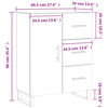 vidaXL Sideboard Betongrau 69,5x34x90 cm Holzwerkstoff