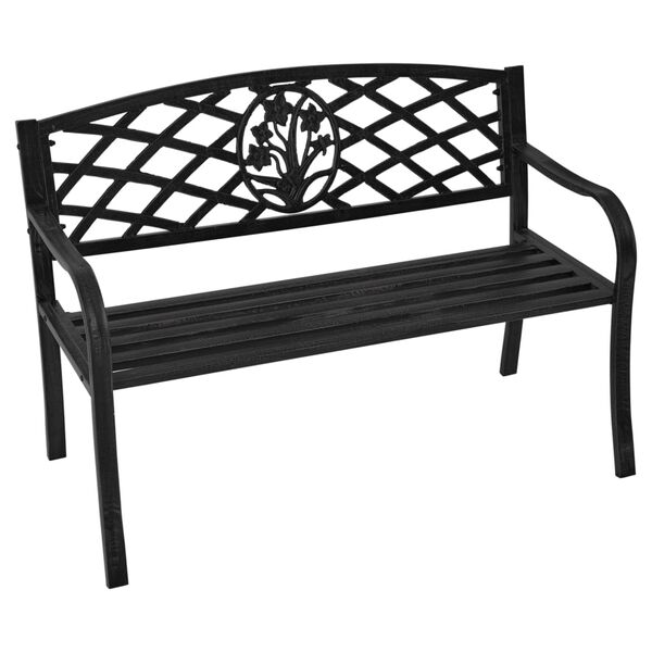 Lesli Living Bank St. James 114x59,5x80 cm Metall Schwarz