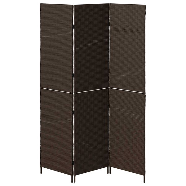 vidaXL Raumteiler Braun 146 x 180 cm Poly-Rattan