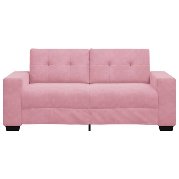 vidaXL Zweisitzer-Sofa Rosa 140 cm Samt