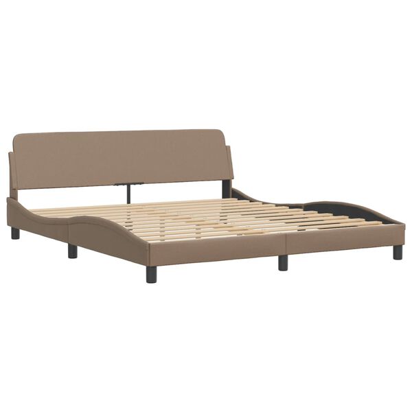 vidaXL Bett mit Matratze "Zadar" Cappuccino-Braun 180x200 cm Kunstleder