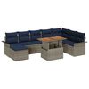 vidaXL Garten-Sofa-Set 9 stk. Grau und Marineblau