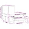 vidaXL Boxspringbett mit Matratze Hellgrau 140x200 cm Samt