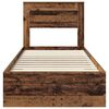 vidaXL Bettrahmen mit Kopfteil Altholz 90 x 200 cm Holzwerkstoff