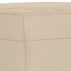 vidaXL Fu&szlig;hocker Creme 60x50x41 cm Mikrofasergewebe