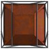 vidaXL Feuerstelle Braun 80 x 80 x 40 cm Wetterfeststahl