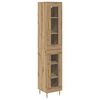 vidaXL Highboard 2 pcs Artisan-Eiche 34,5 x 34 x 180 cm Holzwerkstoff