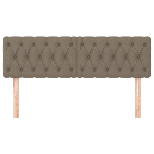 vidaXL Kopfteile 2 Stk. Taupe 72x7x78/88 cm Stoff