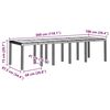 vidaXL Garten Essgruppe 13 pcs Hellgrau Poly Rattan