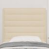 vidaXL LED Kopfteil mit LED-Lichtleisten Creme 100 cm Polyester