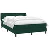 vidaXL Boxspringbett mit Matratze Dunkelgr&uuml;n 160x220 cm Samt