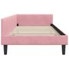 vidaXL Eckbettgestell mit Kopfteil Rosa 90 cm x 190 cm Samt