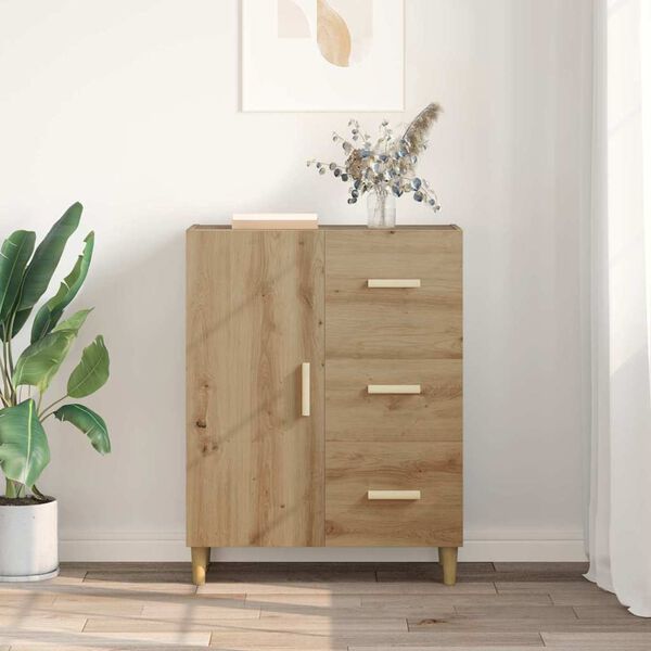vidaXL Sideboard Artisan-Eiche 34 x 69,5 x 90 cm Holzwerkstoff