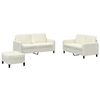 vidaXL 3-tlg. Sofagarnitur Creme Samt