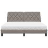 vidaXL Bett mit Matratze Taupe 160x200 cm Stoff