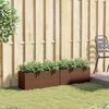 vidaXL Pflanzk&uuml;bel mit 2 T&ouml;pfen 2 Stk. Braun 72x30x32 cm Poly Rattan