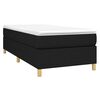 vidaXL Boxspringbett mit Matratze Schwarz 90x190 cm Stoff