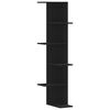 vidaXL Wand-Eckregal Schwarz 36,5x36,5x140 cm Holzwerkstoff