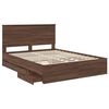 vidaXL Bettrahmen Braun Eichen-Optik 150 x 200 cm Ingenieurs Holz