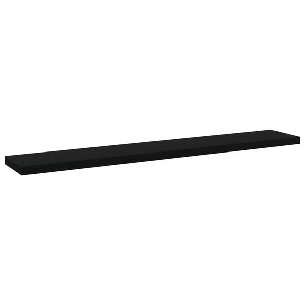 vidaXL B&uuml;cherregal-Bretter 4 Stk. Schwarz 60x10x1,5 cm Holzwerkstoff