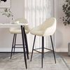 vidaXL Barhocker 2 Stk. Creme Samt