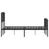 vidaXL Bettgestell mit Kopf- und Fu&szlig;teil Metall Schwarz 120x200 cm