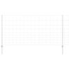 vidaXL Zaun mit Pfosten Silber 1,2 x 50 m Stahl