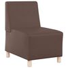 vidaXL Modulares Armfreies Sofa 3 pcs Braun 55 x 74 x 82 cm Kunstleder