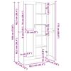vidaXL Highboard Altholz-Optik 82,5x30,5x185 cm Holzwerkstoff
