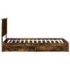 vidaXL Aufbewahrungsbett Ger&auml;ucherte Eiche 75 x 190 cm Holzwerkstoff