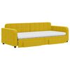vidaXL Tagesbett Ausziehbar mit Schubladen Gelb 90x200 cm Samt
