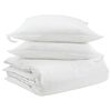 vidaXL Bettdecken Set mit Kissen 3 pcs Wei&szlig; Daunenfeder